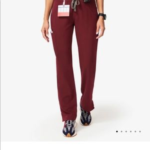 FIGS maroon scrub pant